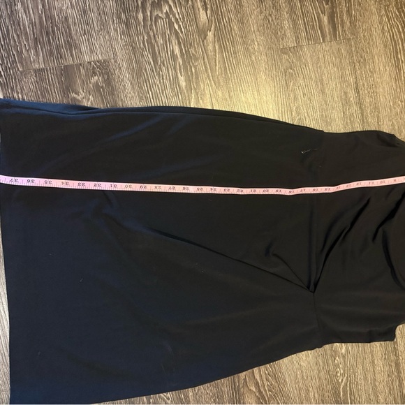 Ann Taylor Black Draped Midi Dress - Picture 8 of 9